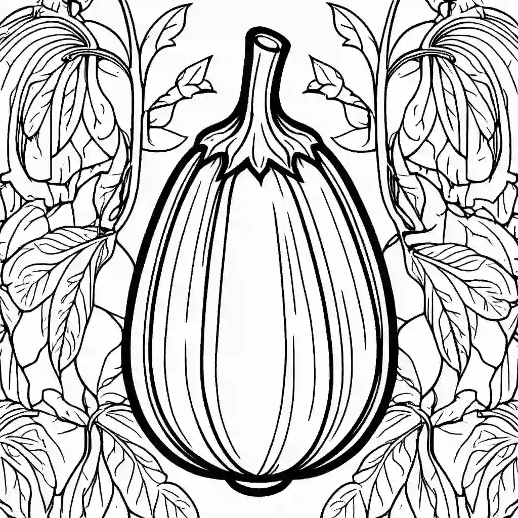 Eggplants coloring pages